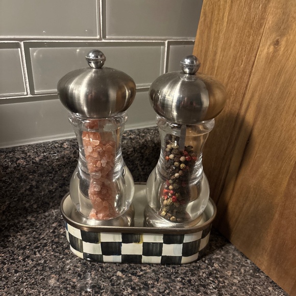 Mackenzie-Childs Courtly Check Caddy with Grinders - Picture 1 of 5